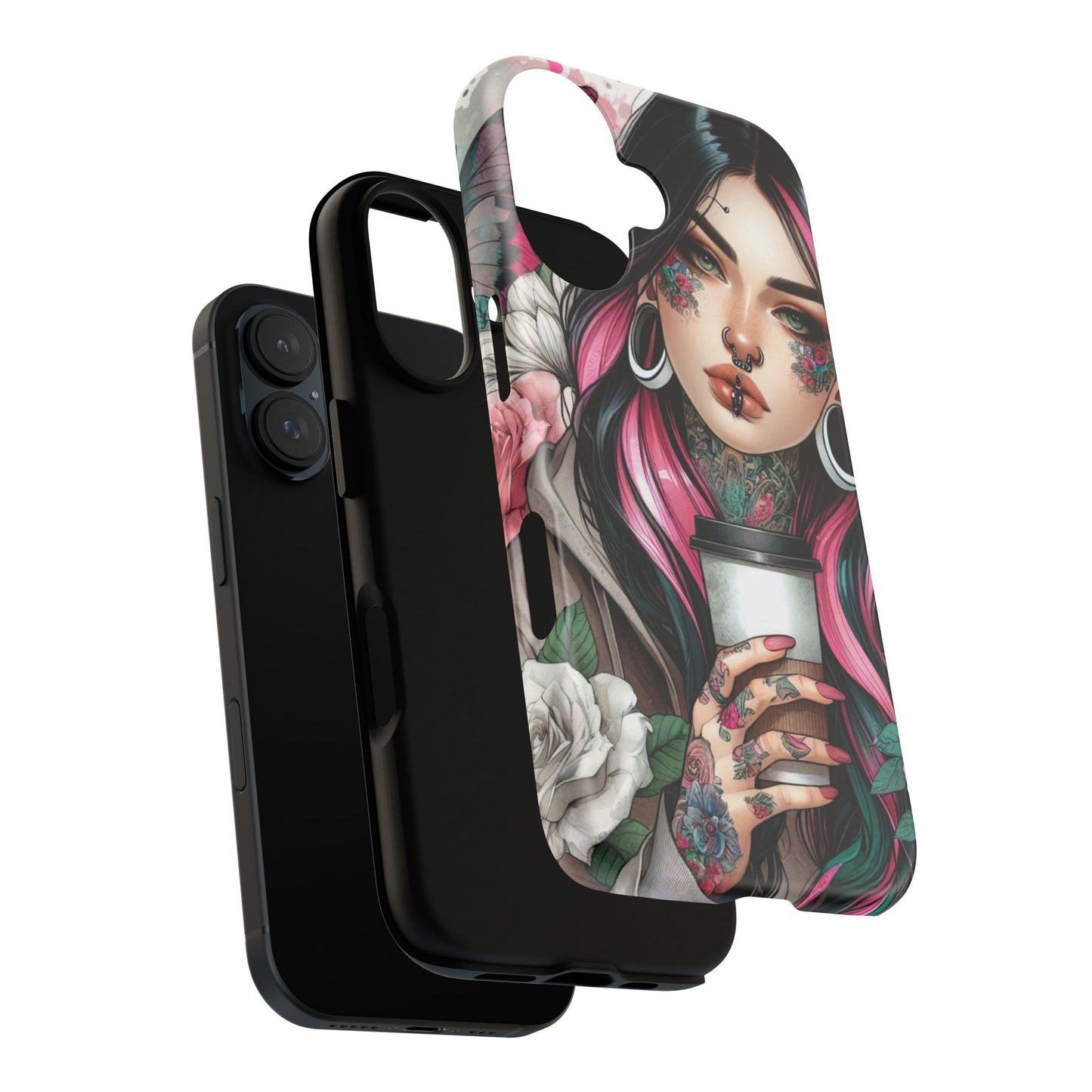 Tattooed Coffee Lover Art Mobile Case