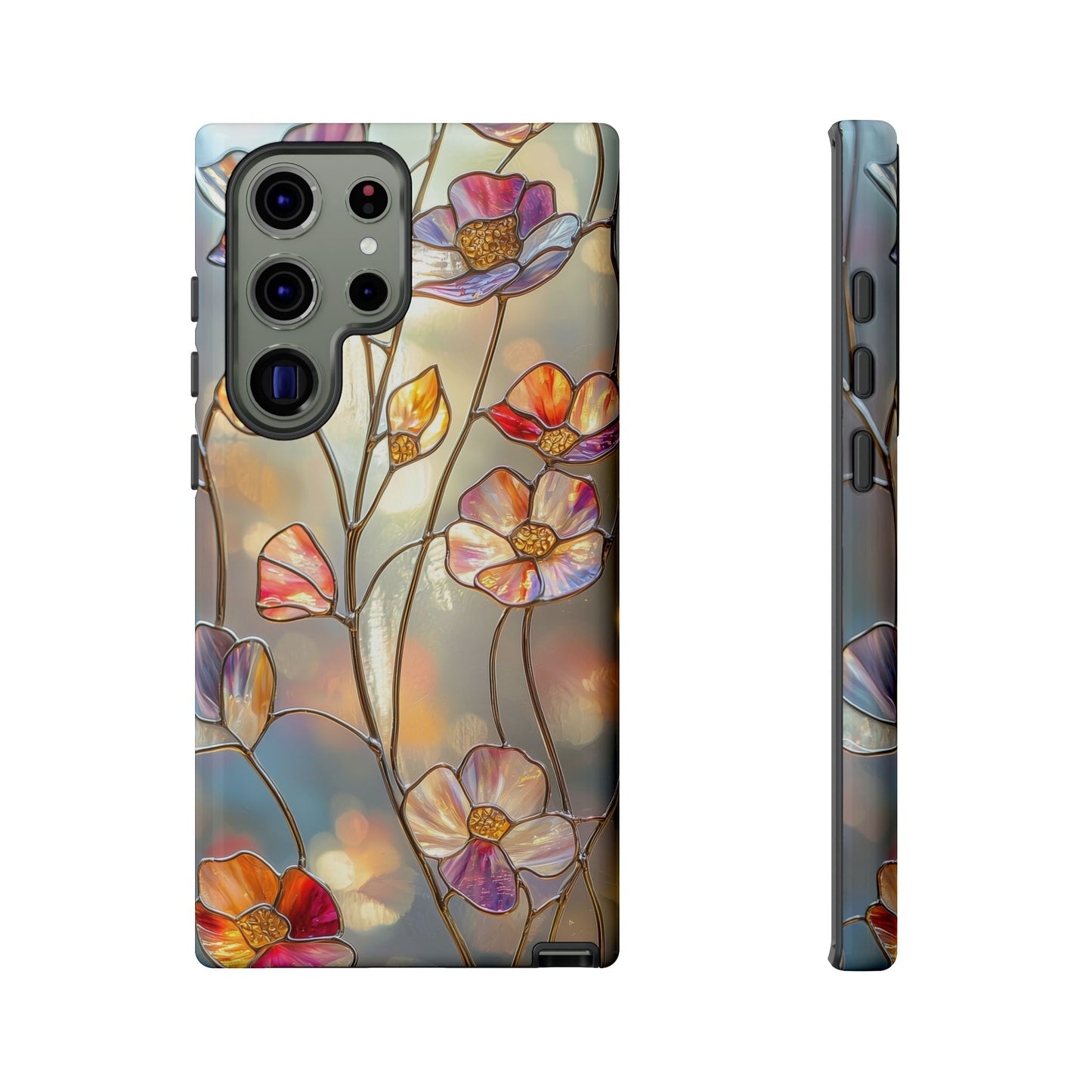 Petal Prism – Colorful Flower Stained Glass Phone Case for iPhone, Samsung & Pixel