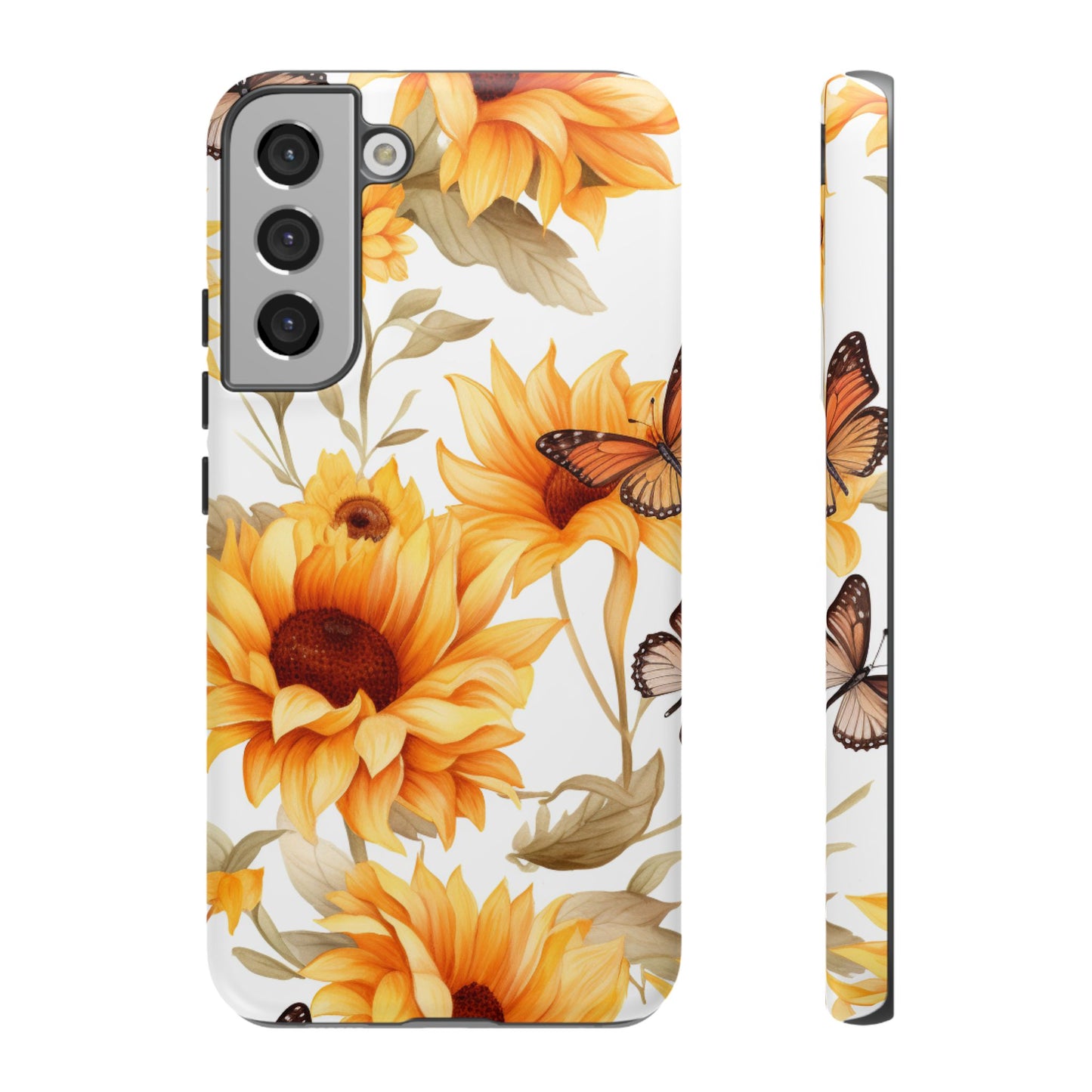 Sunflower & Butterfly Aesthetic Mobile Case – Bright & Nature-Inspired