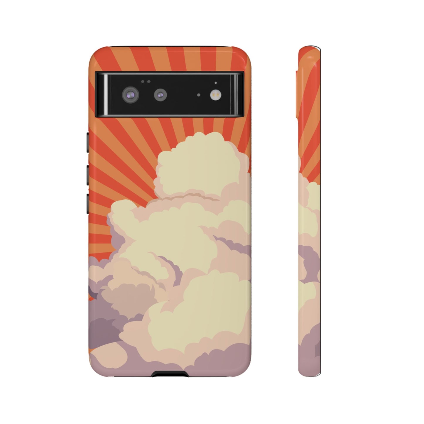 Retro Groovy Cloud Phone Case β 70s Aesthetic for iPhone, Samsung & Google Pixel
