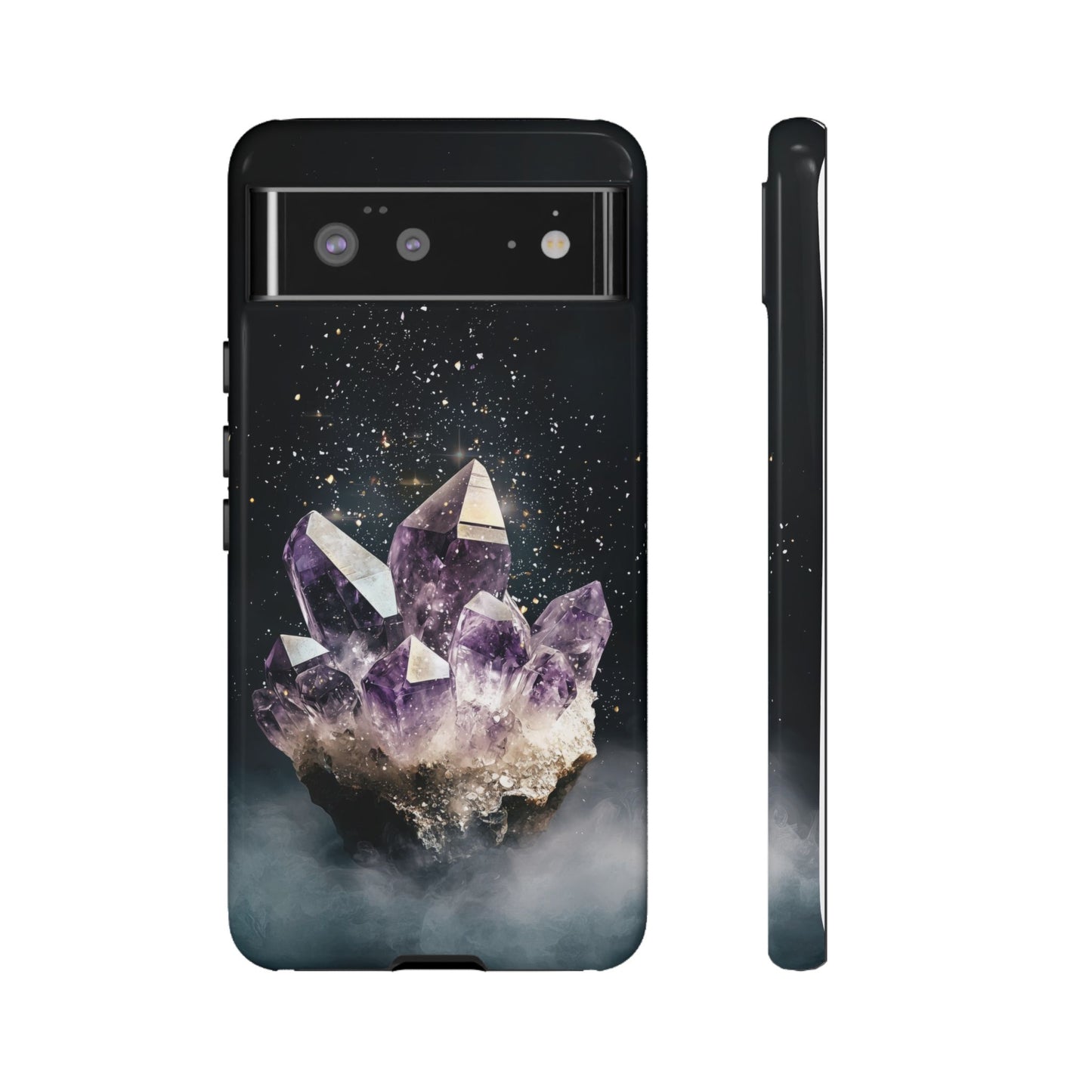 Celestial Amethyst Crystal Phone Case for iPhone, Samsung & Google Pixel