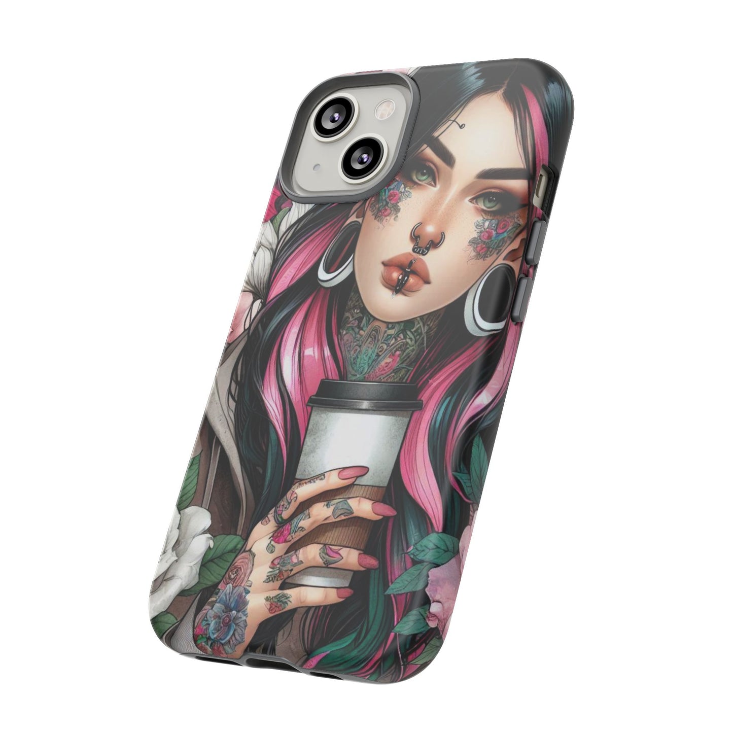Tattooed Coffee Lover Art Mobile Case