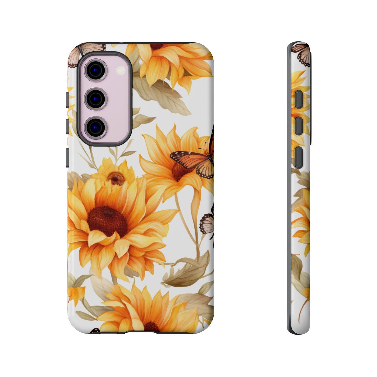 Sunflower & Butterfly Aesthetic Mobile Case – Bright & Nature-Inspired