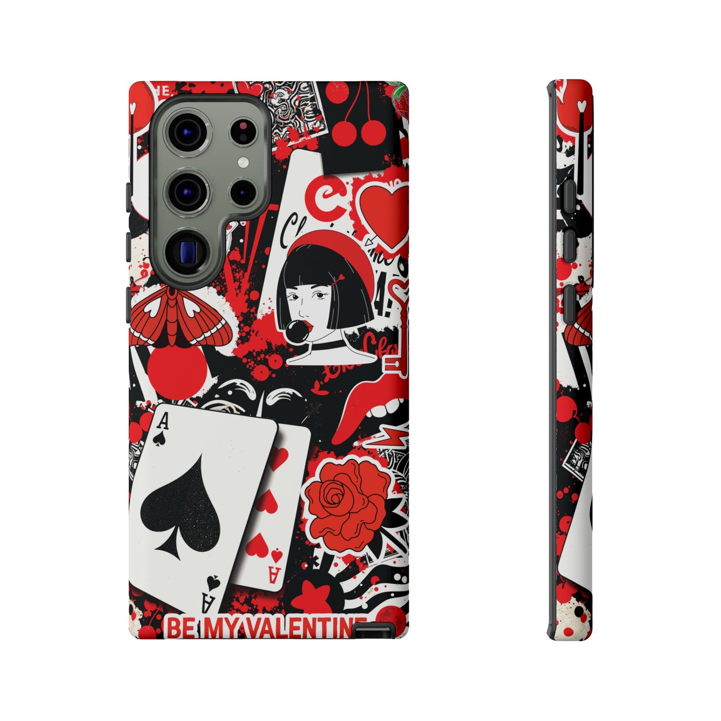 Bold Red & Black Ace Card Phone Case