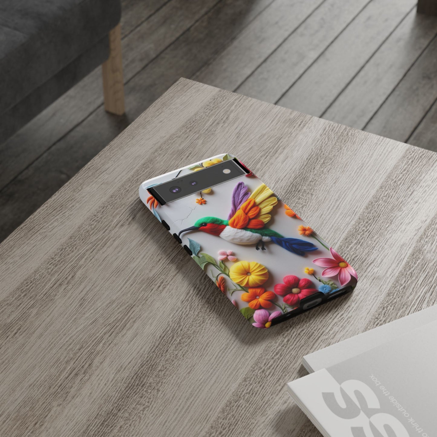 Elegant Hummingbird with Floral Mosaic Design | Nature's Artistic Vibes | iPhone 16 Pro