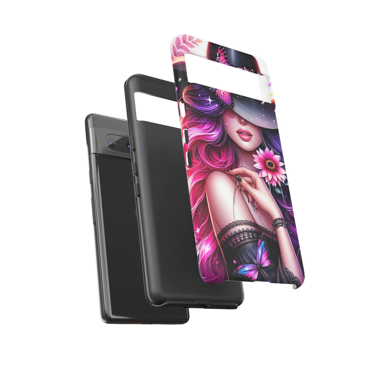 Celestial Charm – Cosmic Cowgirl & Butterfly Magic Mobile Cover
