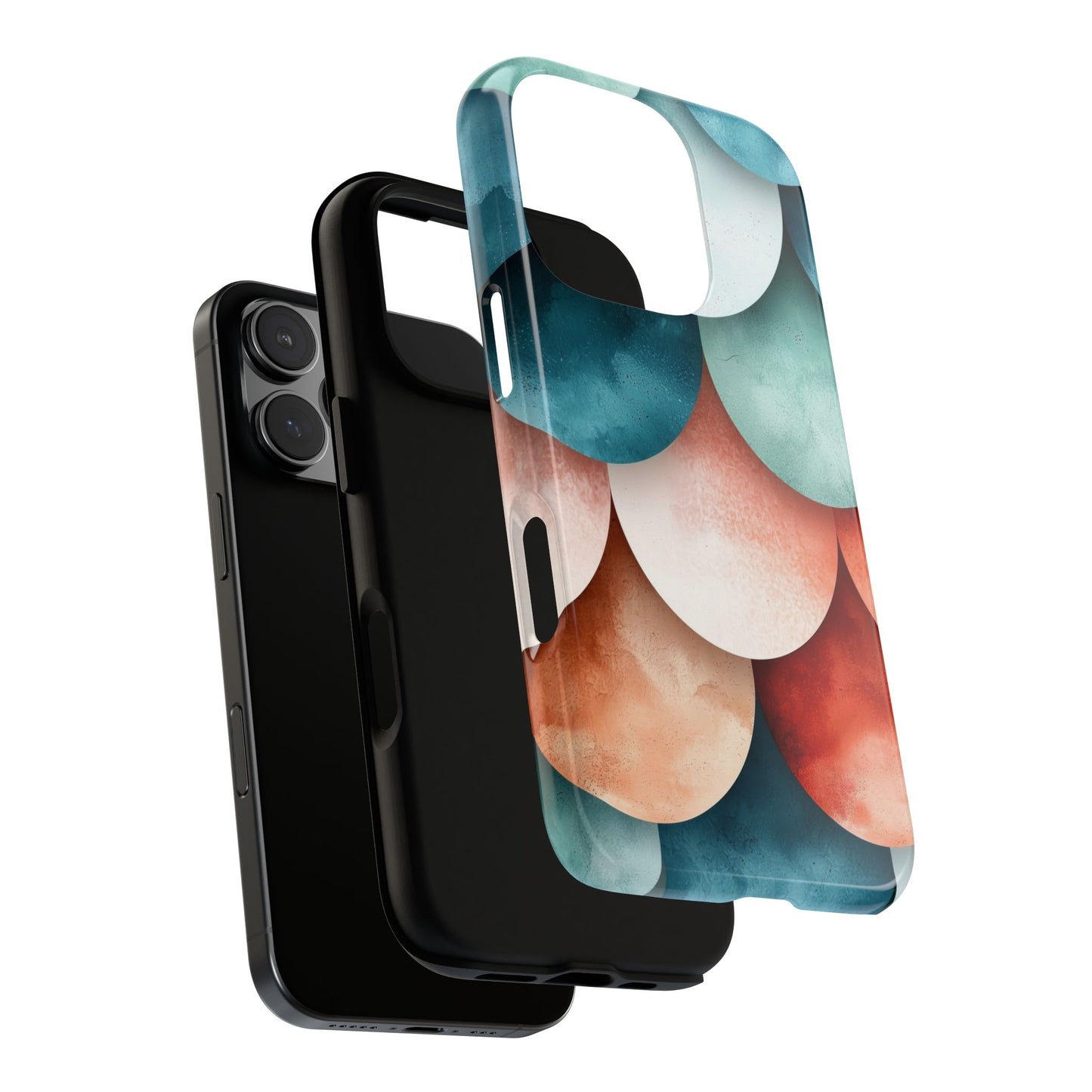 Pastel Scales – Elegant Watercolor Fish Scale Phone Case for iPhone, Pixel & Samsung