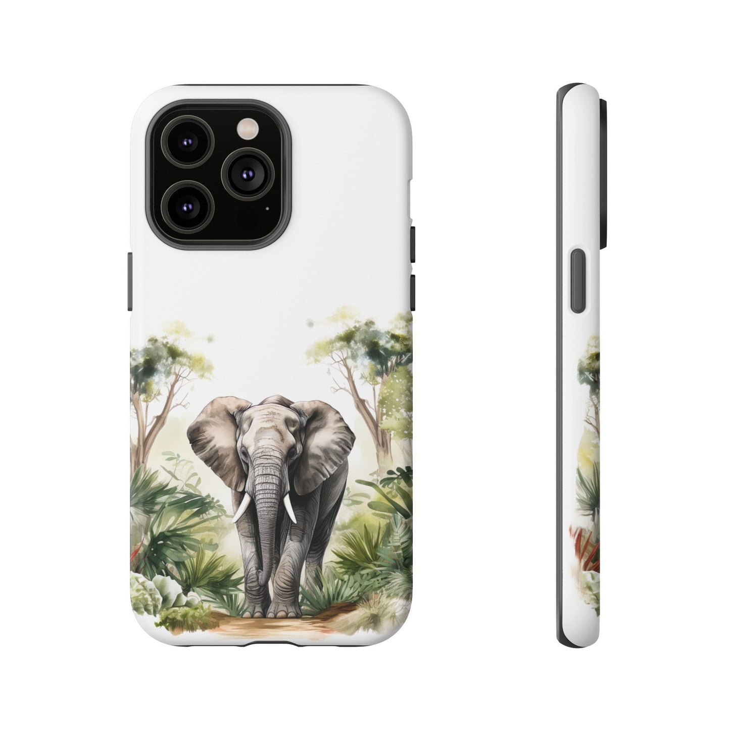 Serene Jungle Elephant Mobile Cover – Watercolor Wildlife Design