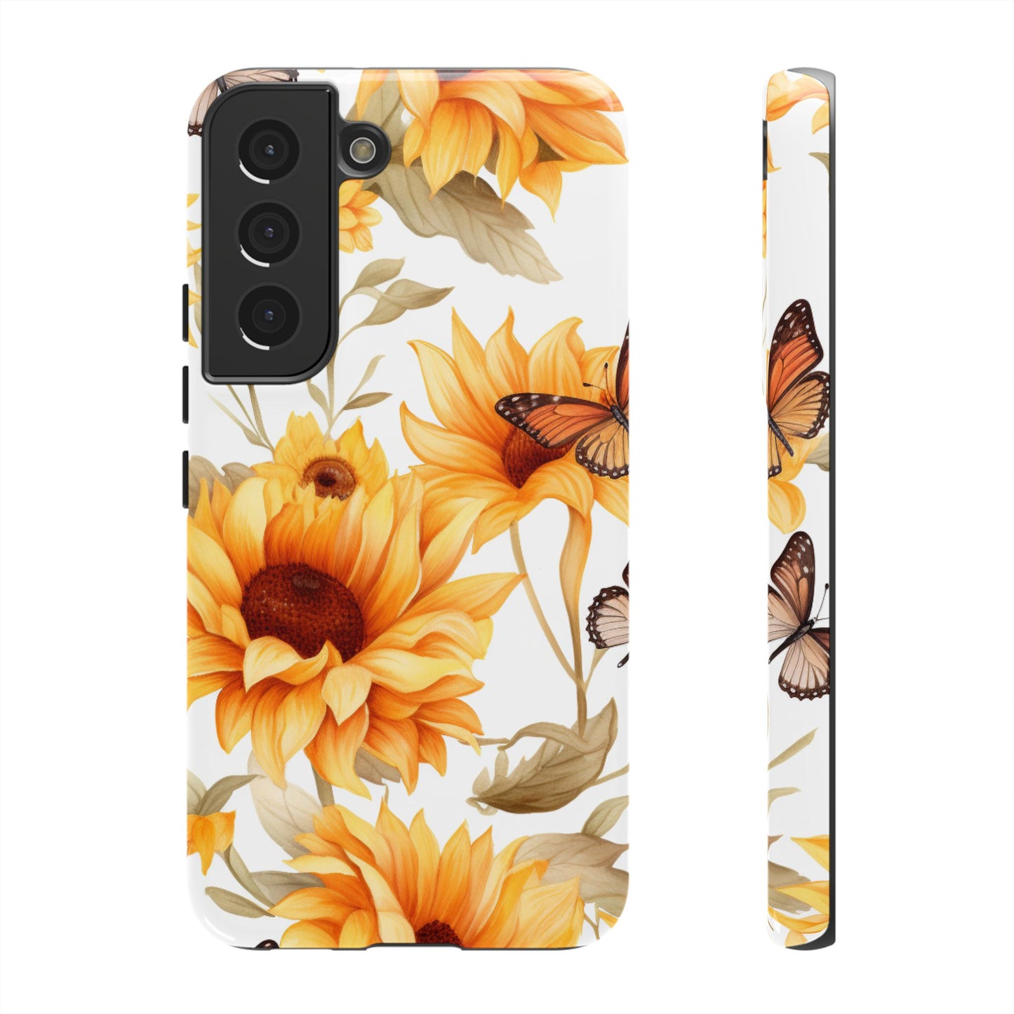 Sunflower & Butterfly Aesthetic Mobile Case – Bright & Nature-Inspired