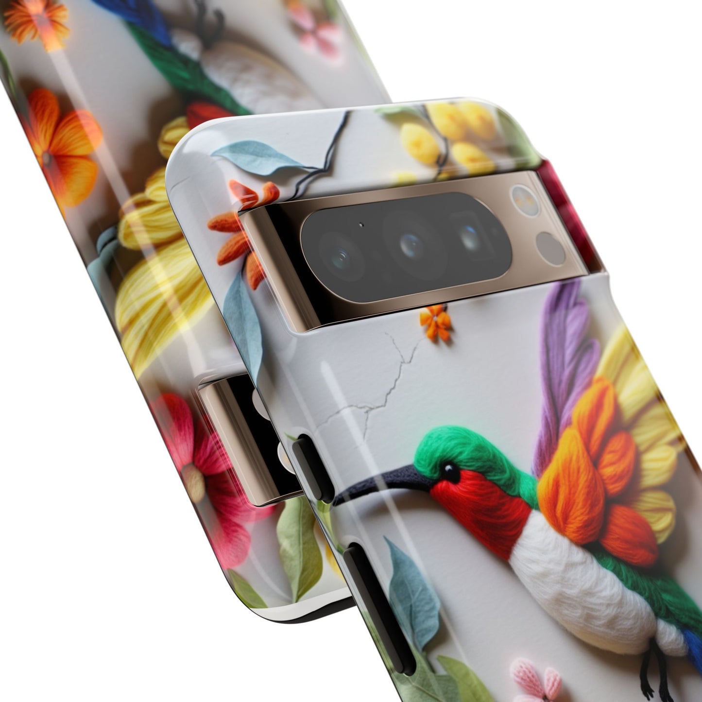 Elegant Hummingbird with Floral Mosaic Design | Nature's Artistic Vibes | iPhone 16 Pro