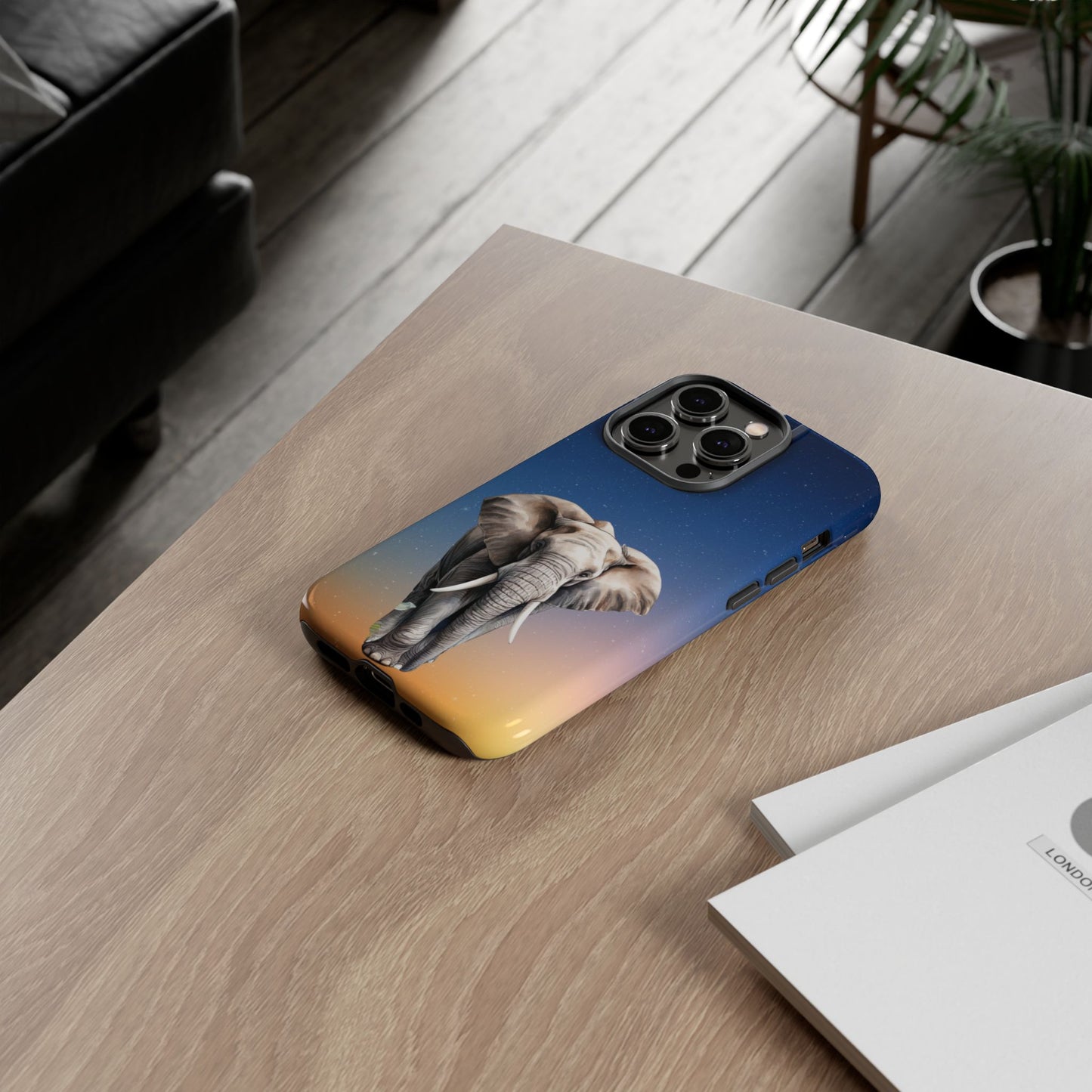 Celestial Elephant Mobile Cover – Dreamy Night Sky Aesthetic