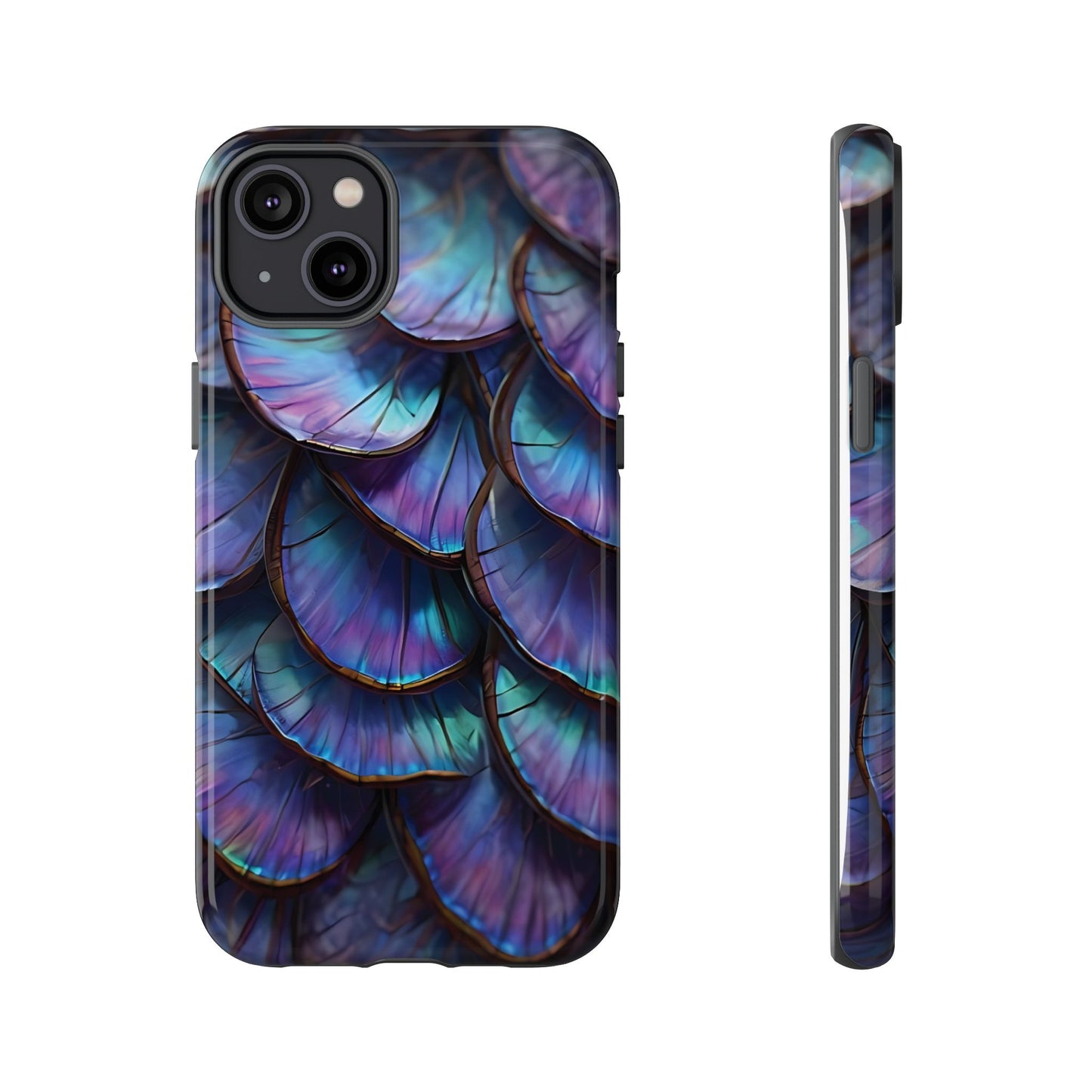 Abstract Macro Shot of Iridescent Butterfly Fish Scales Phone Case Design