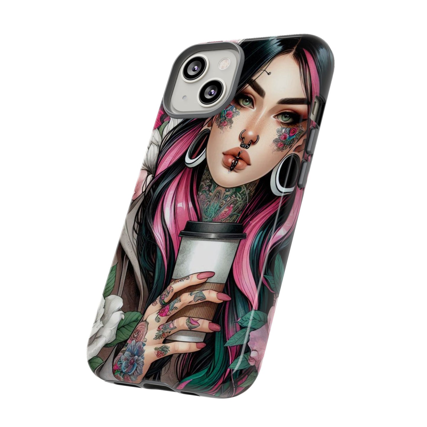 Tattooed Coffee Lover Art Mobile Case