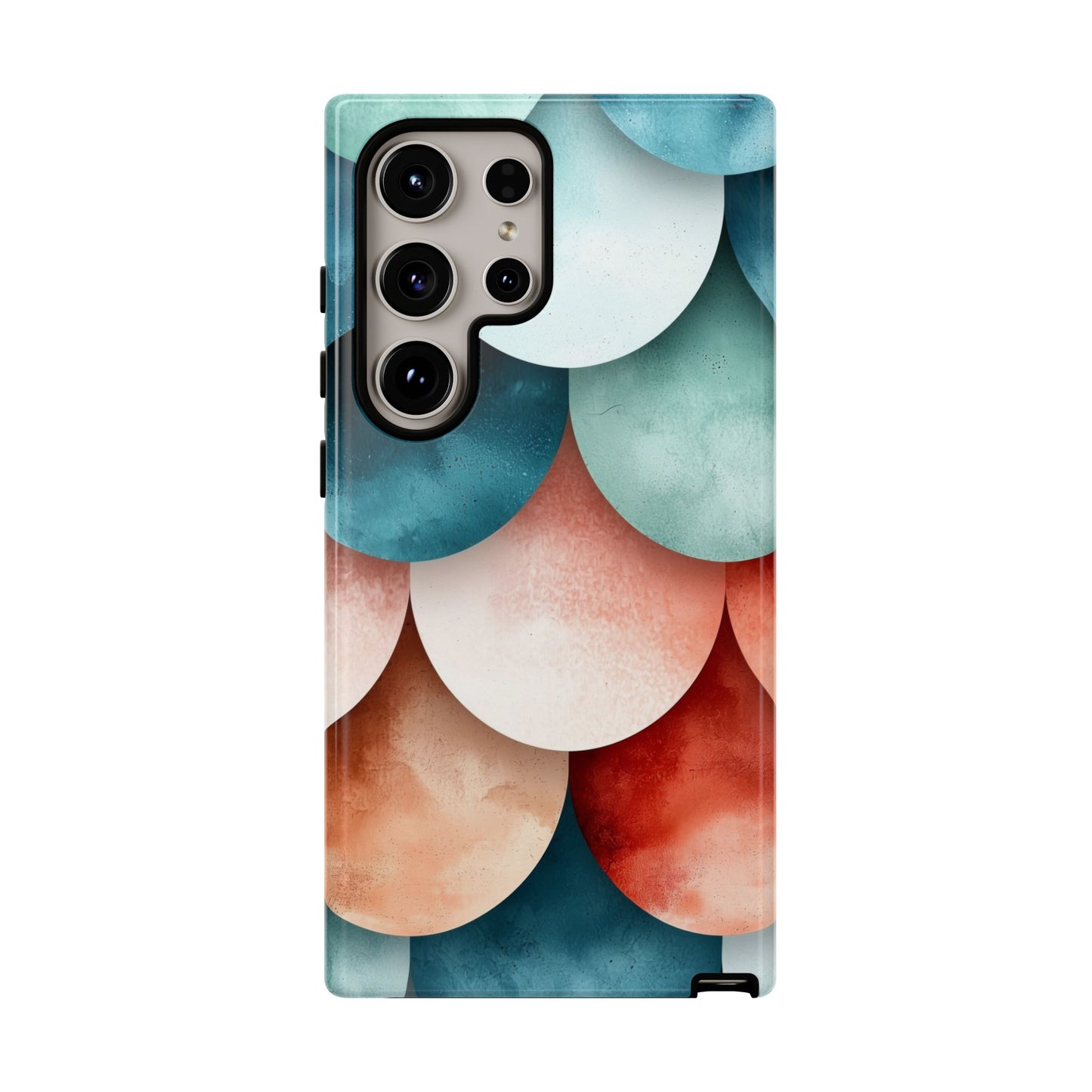 Pastel Scales – Elegant Watercolor Fish Scale Phone Case for iPhone, Pixel & Samsung