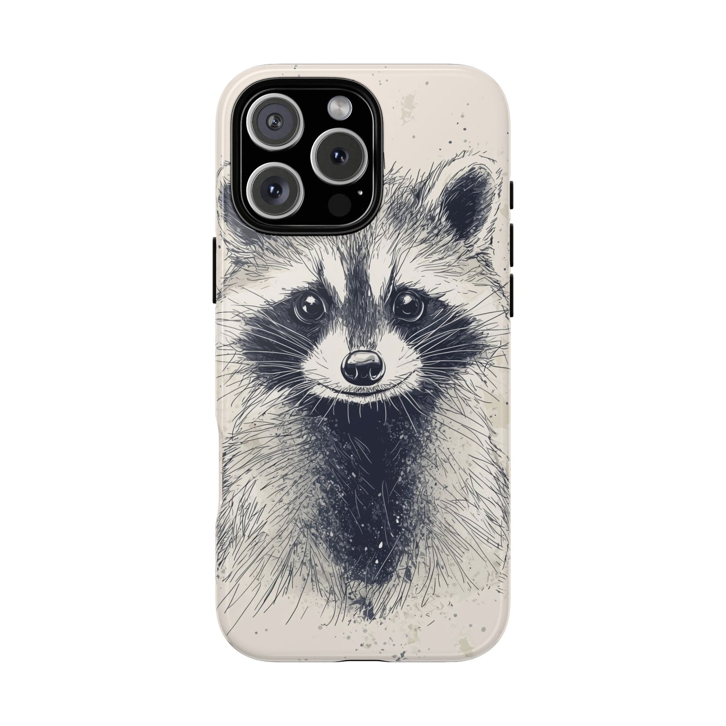 Midnight Mischief: Raccoon Portrait Phone Case for iPhone, Samsung & Pixel