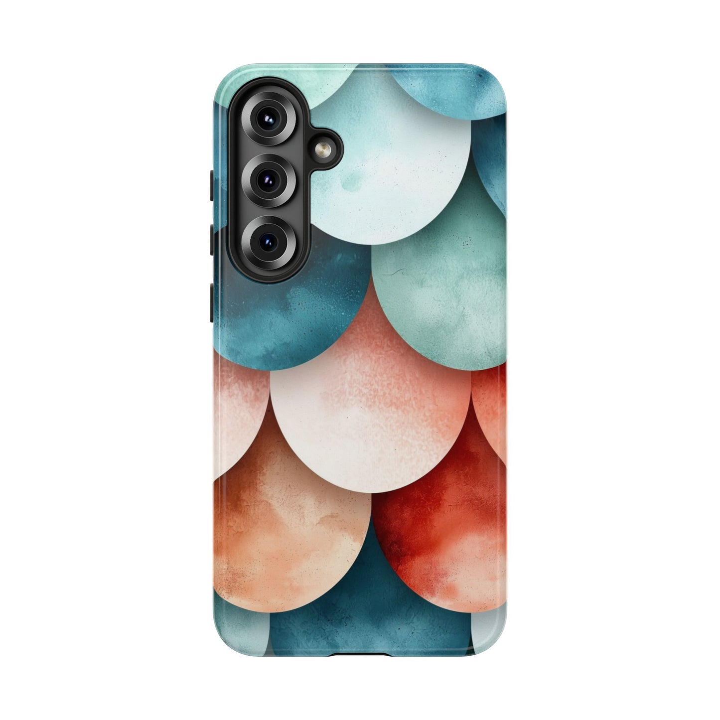 Pastel Scales – Elegant Watercolor Fish Scale Phone Case for iPhone, Pixel & Samsung