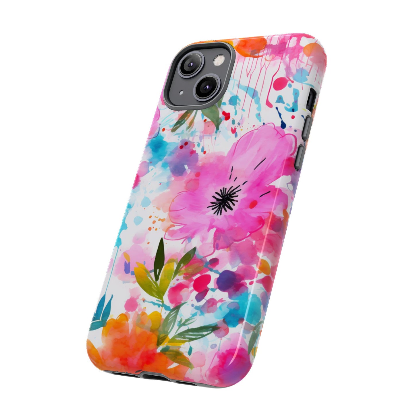 Vibrant Watercolor Floral Phone Case – Artistic & Colorful Design