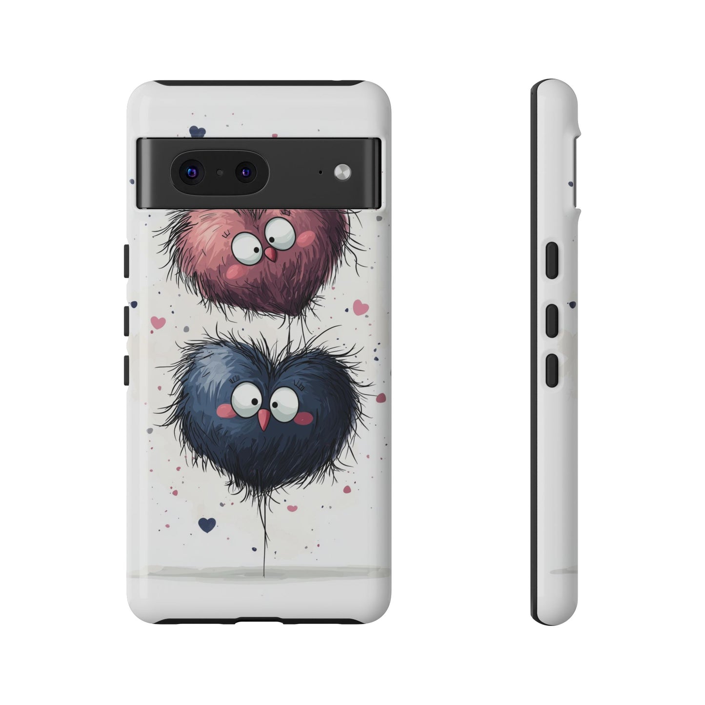 Fluffy Love Duo - Cute Anime Phone Case for iPhone, Samsung, Google Pixel