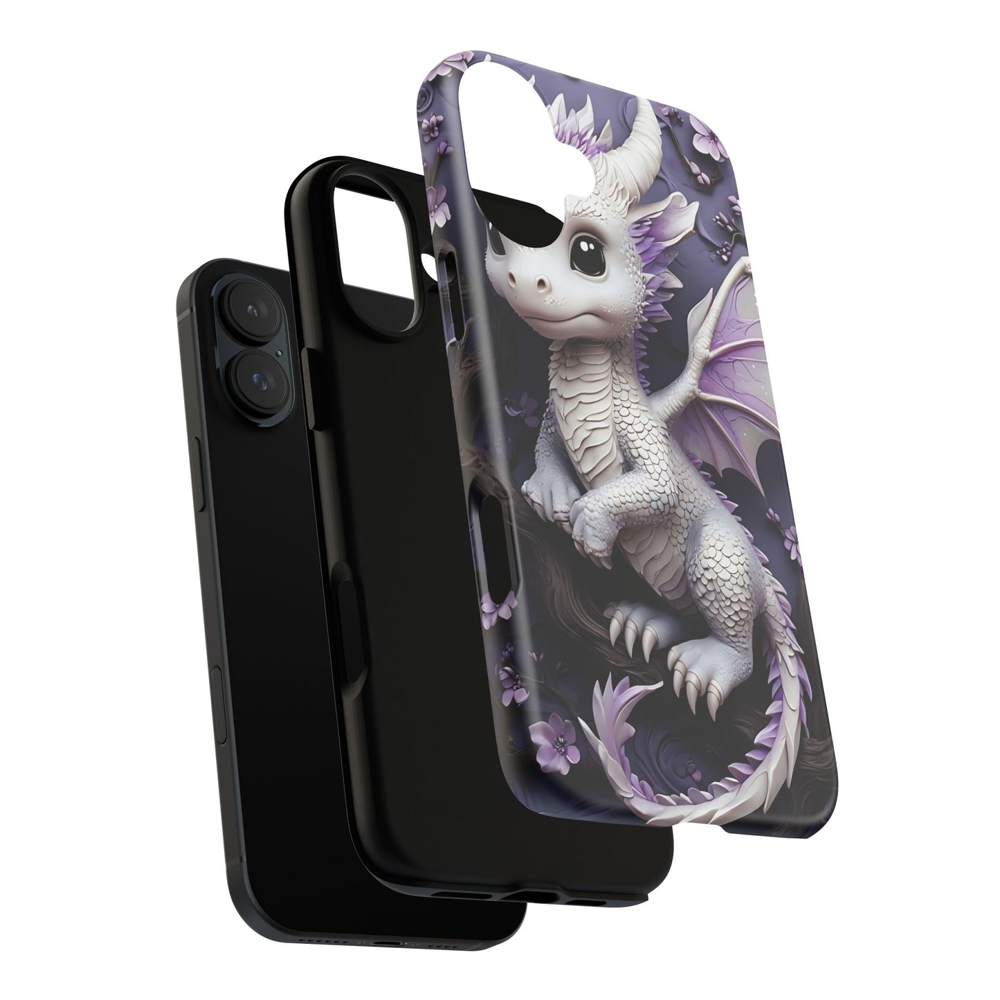 Charming Young Dragon on a Branch Phone Case Design