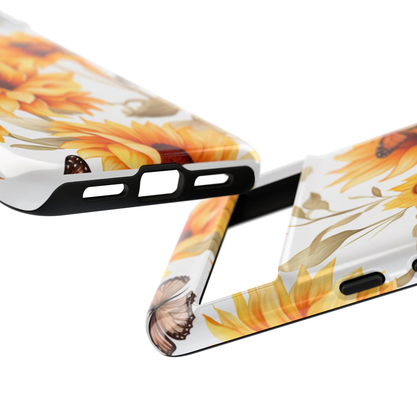Sunflower & Butterfly Aesthetic Mobile Case – Bright & Nature-Inspired