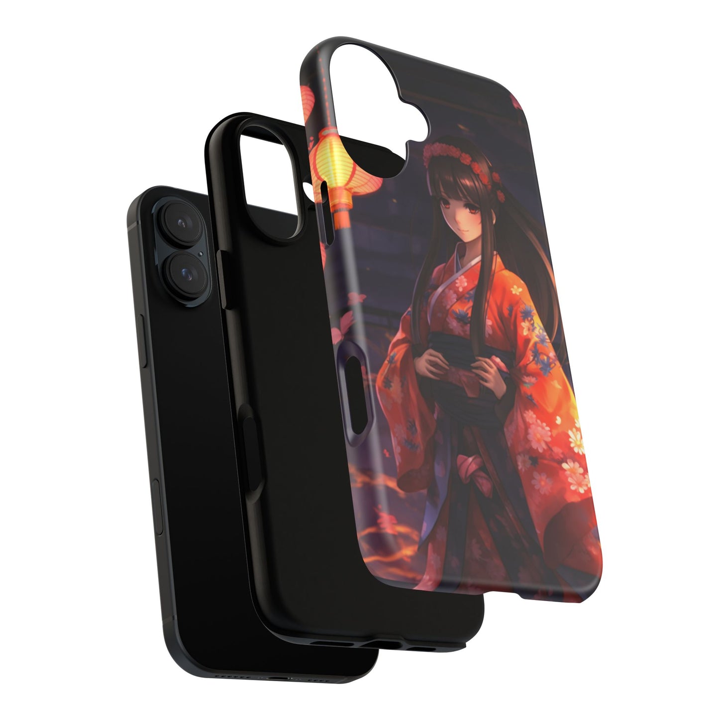 Anime Girl Phone Case - Cute Aesthetic Cover for iPhone, Samsung & Google Pixel, Girly Phone Case, Kawaii Phone Case, Anime Lover Gift