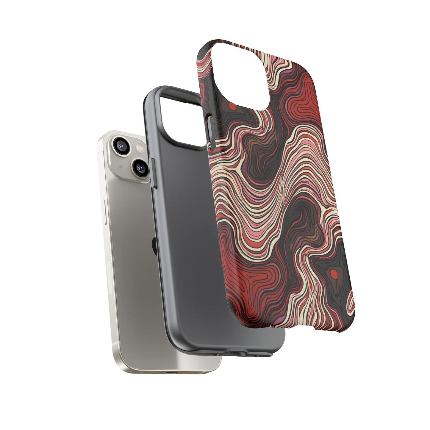 Abstract wavy illusion with swirling lines | Pattern Design