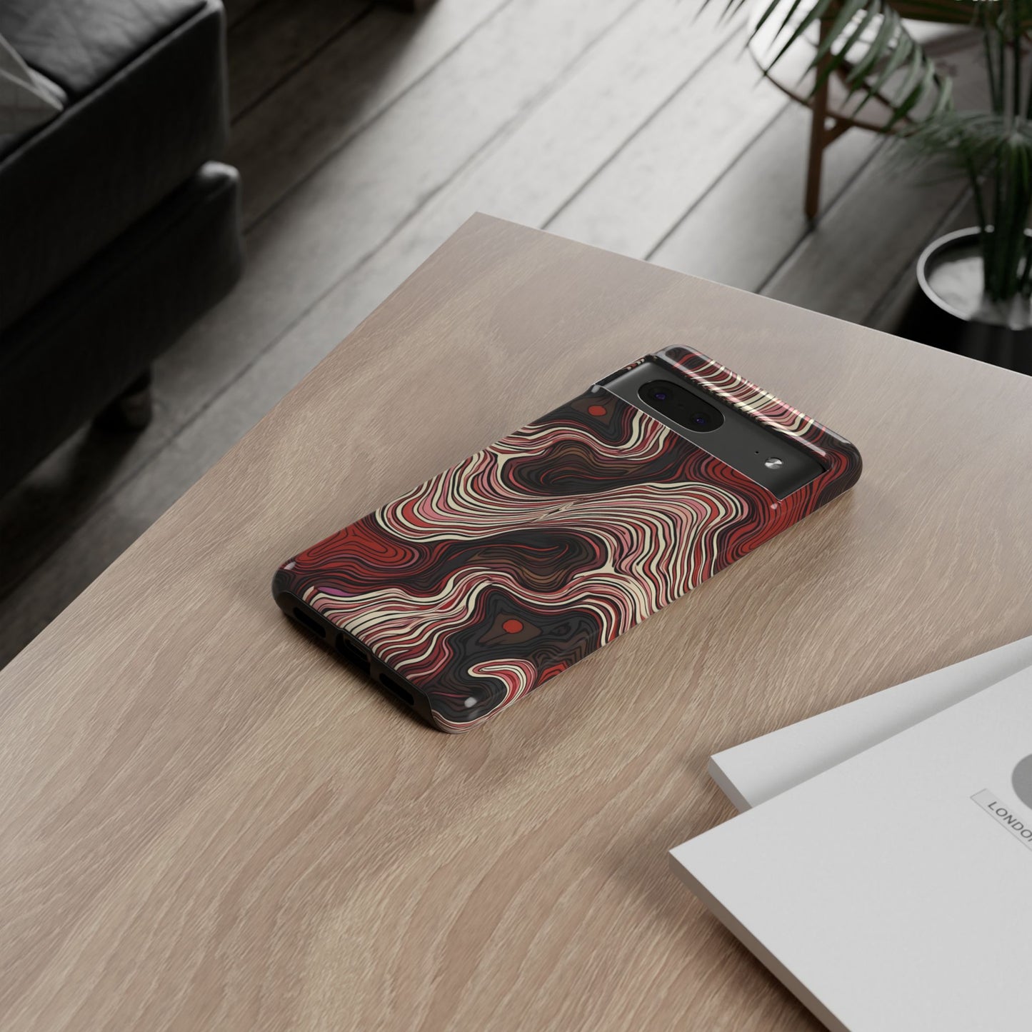 Abstract wavy illusion with swirling lines | Pattern Design