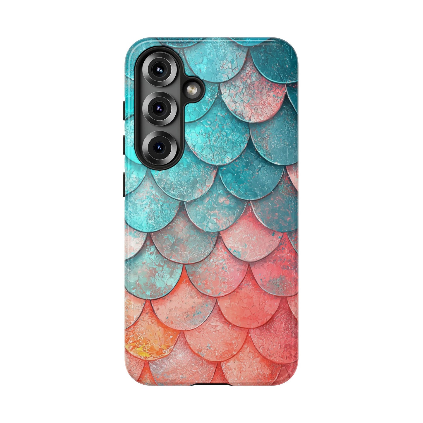 Serene Waves – Colorful Fish Scale Phone Case for iPhone, Pixel & Samsung