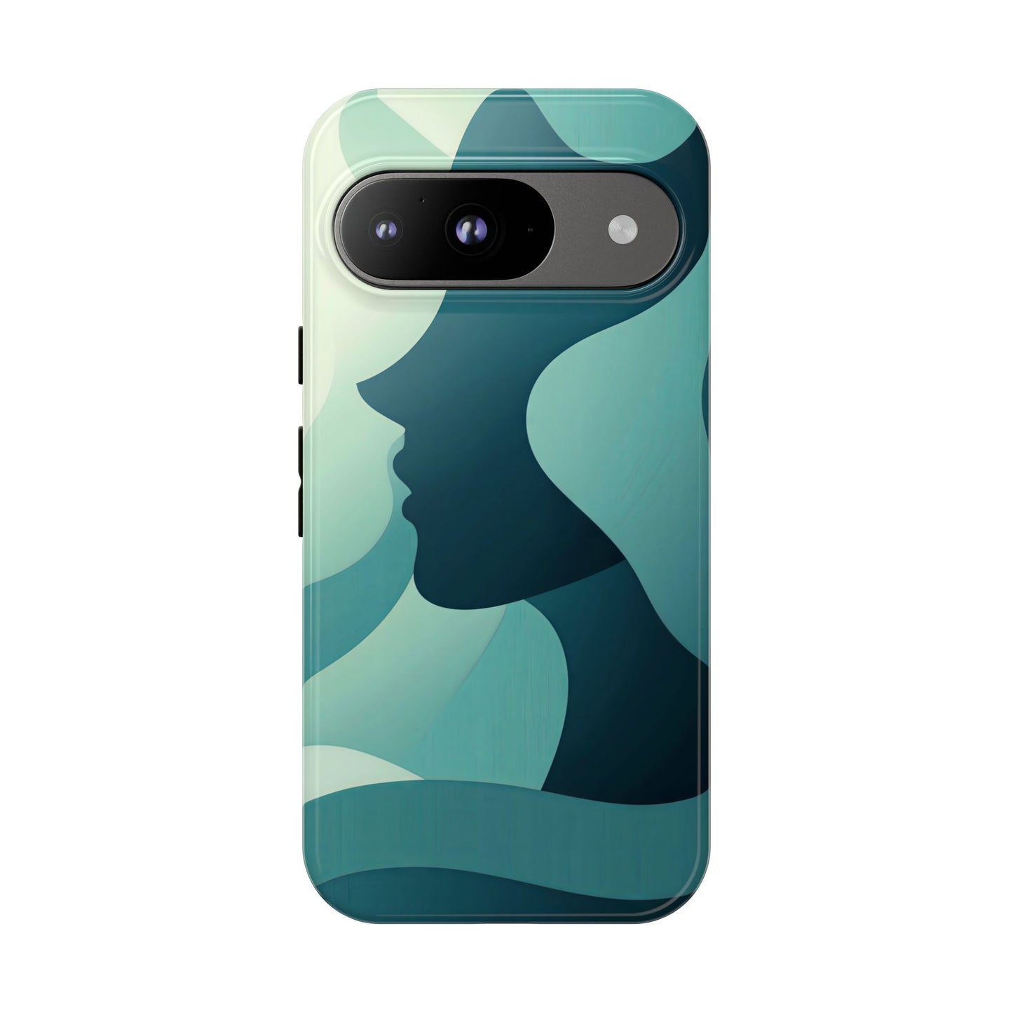 Whispers in Waves – Abstract Silhouette Phone Case for iPhone, Google Pixel, Samsung