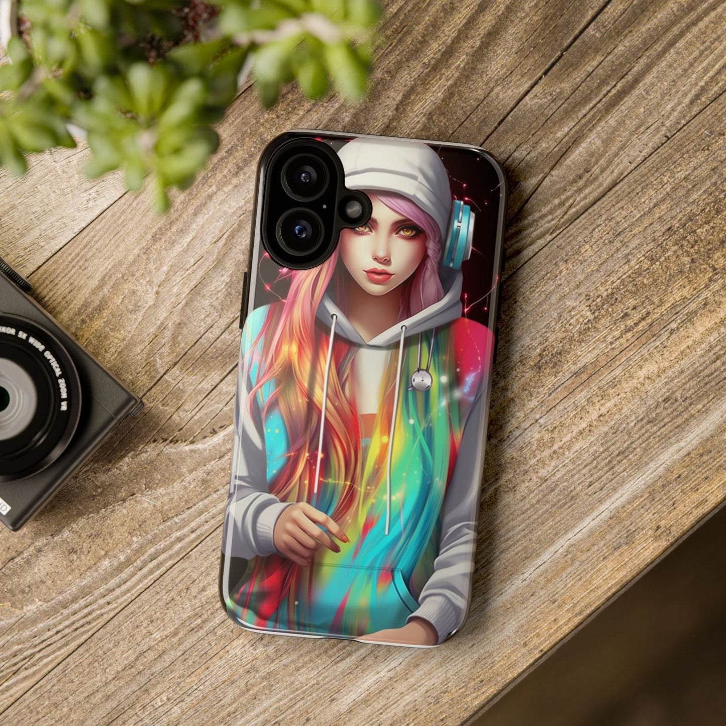 Anime Girl Phone Case - Cute Aesthetic Cover for iPhone, Samsung & Google Pixel, Girly Phone Case, Kawaii Phone Case, Anime Lover Gift