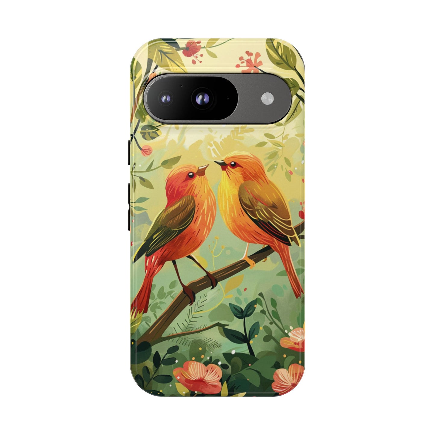 Floral Birds Phone Case β Elegant Nature-Inspired Design for iPhone, Samsung & Google Pixel