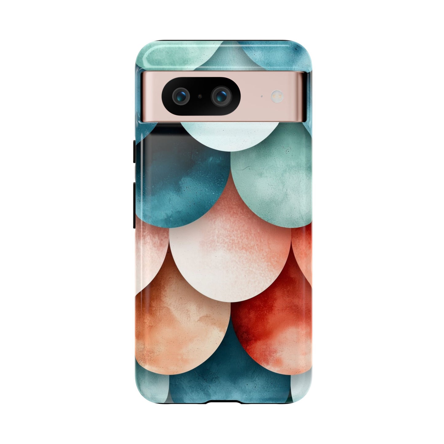 Pastel Scales – Elegant Watercolor Fish Scale Phone Case for iPhone, Pixel & Samsung