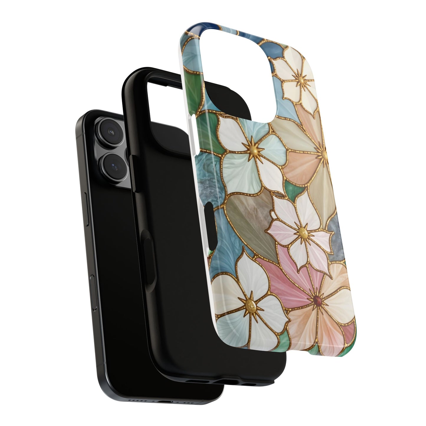 Floral Symphony: Stained Glass Elegance