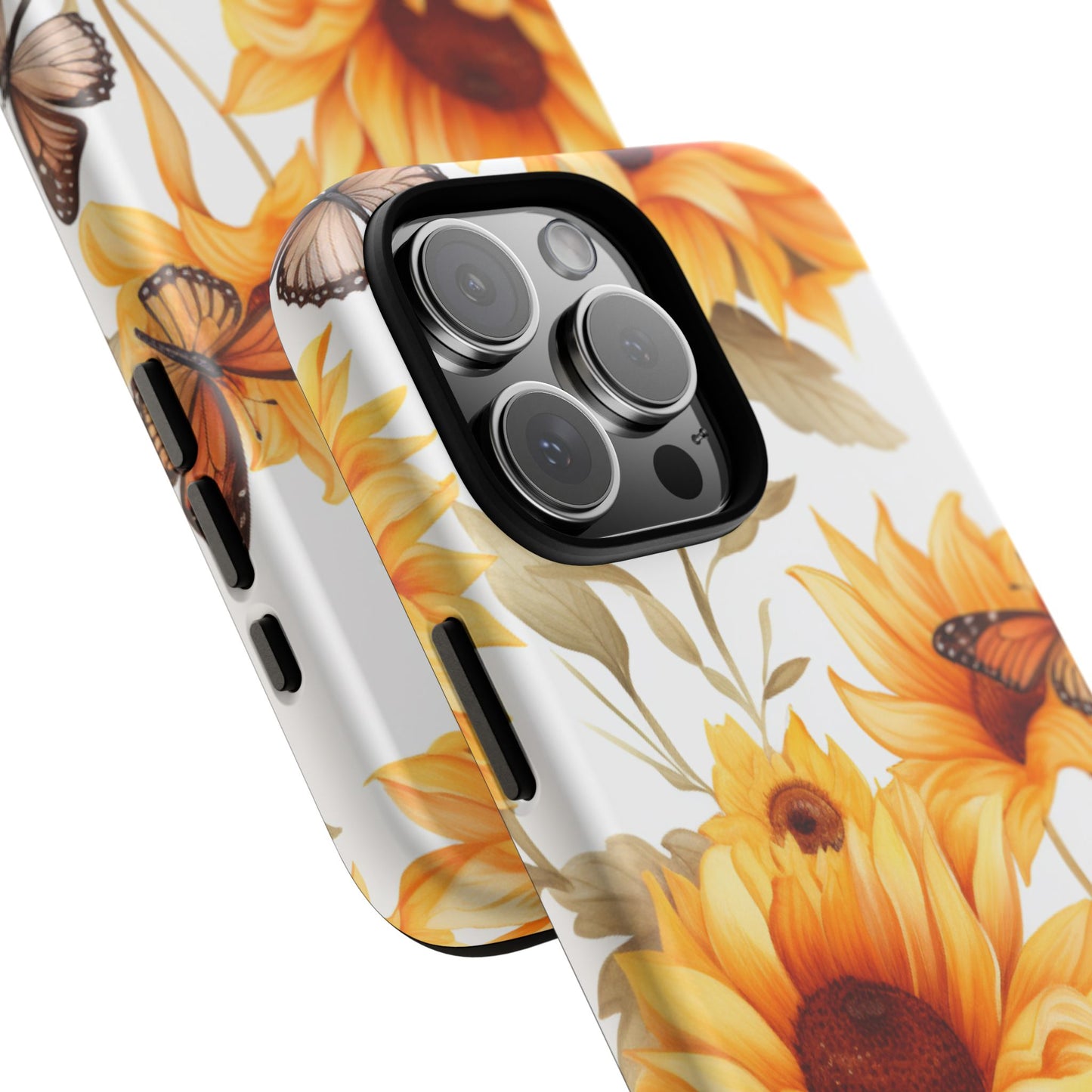 Sunflower & Butterfly Aesthetic Mobile Case – Bright & Nature-Inspired