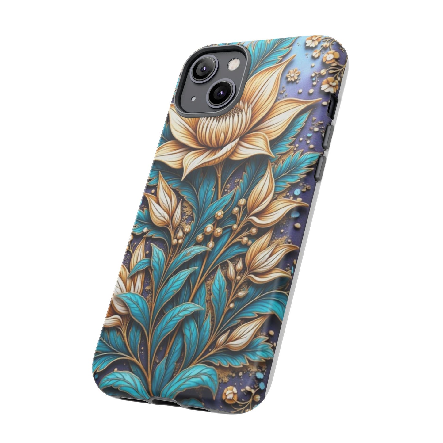 Golden Chrysanthemum: Floral Stained Glass Masterpiece