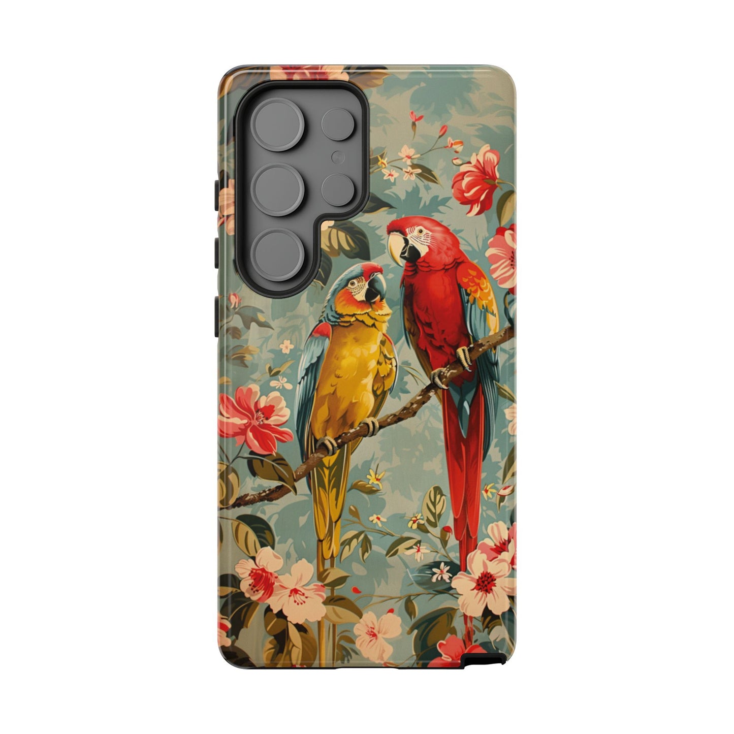 Floral Parrot Phone Case β Tropical Bird Design for iPhone, Samsung & Google Pixel