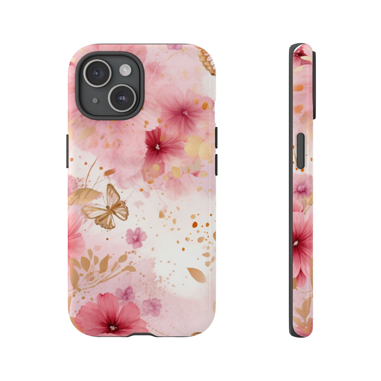 Blush Elegance Floral Mobile Case