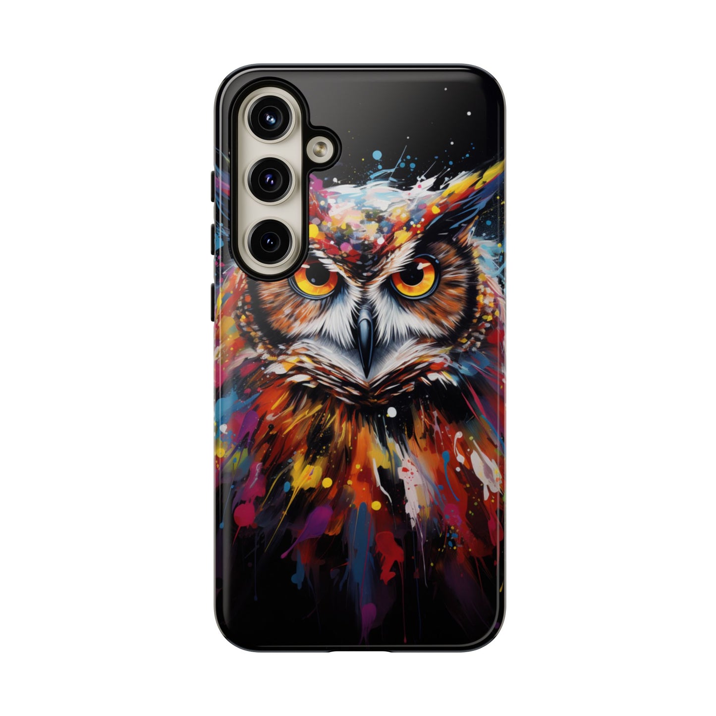 Colorful Owl Print Phone Case - iPhone, Samsung & Google Pixel Cover - Artistic Phone Case, Bird Lover Gift