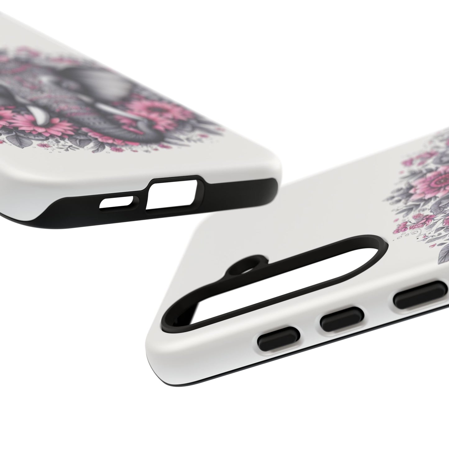 Intricate Floral Elephant Mobile Cover – Mandala-Inspired Boho Art