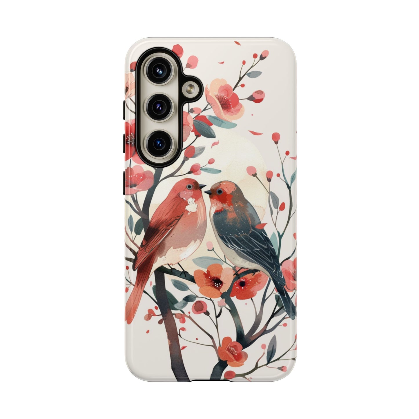 Floral Birds Phone Case β Elegant Nature-Inspired Design for iPhone, Samsung & Google Pixel