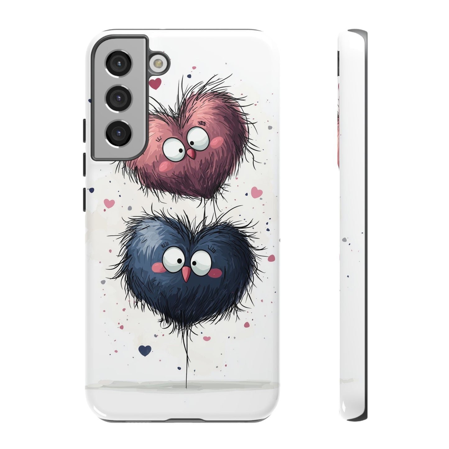 Fluffy Love Duo - Cute Anime Phone Case for iPhone, Samsung, Google Pixel