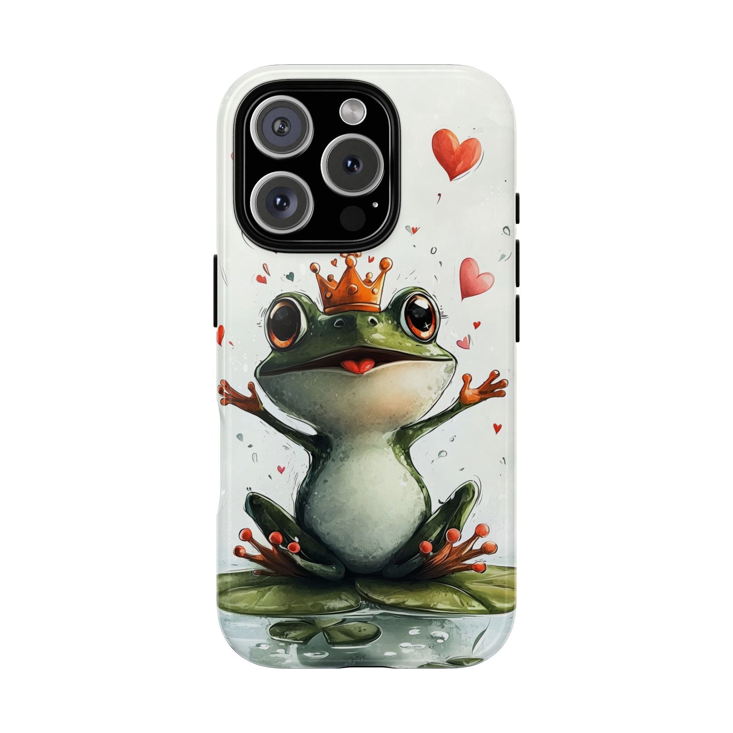 Happy Frog King Phone Case β Cute Anime Aesthetic for iPhone, Google Pixel & Samsung