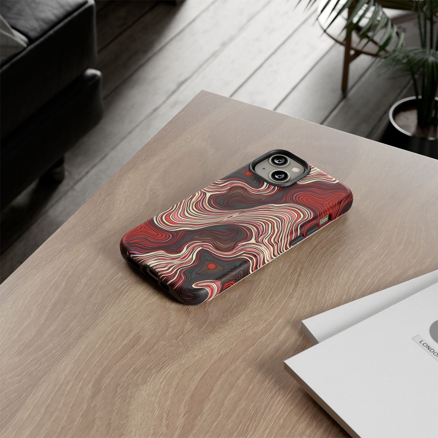 Abstract wavy illusion with swirling lines | Pattern Design