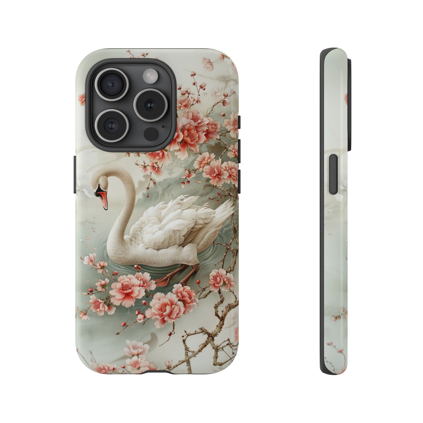 Floral Swan Phone Case β Bird Phone Case, Elegant & Protective for iPhone, Samsung & Google Pixel