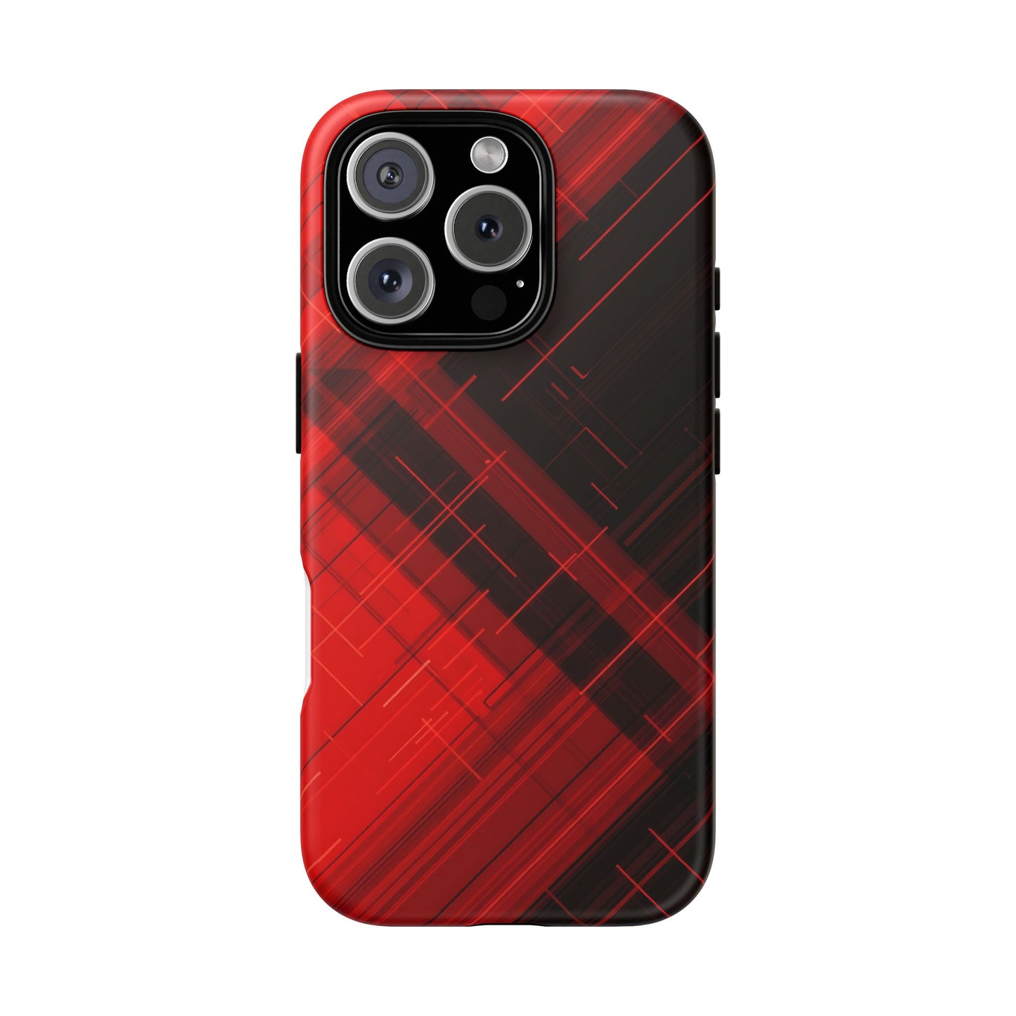 Abstract Red and Black Geometric Pattern