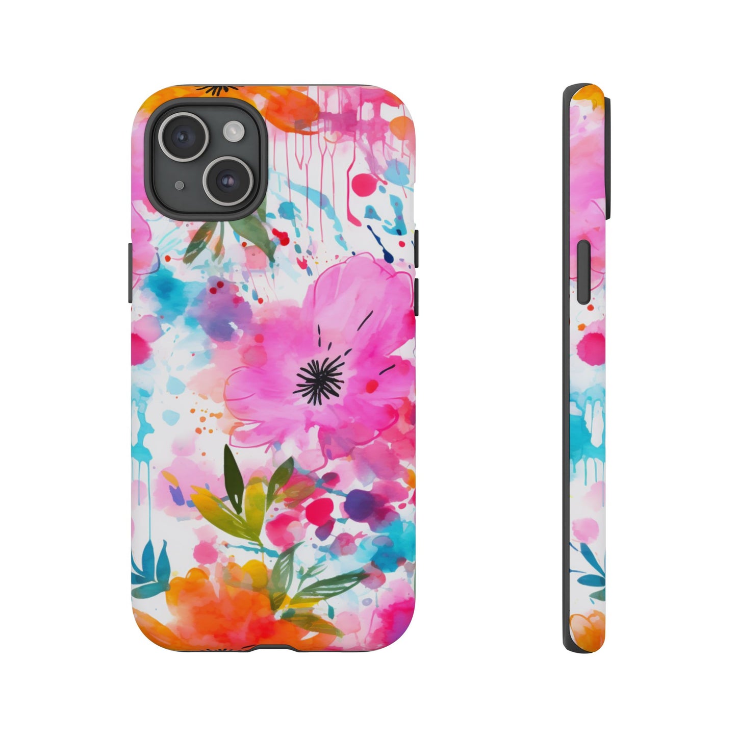 Vibrant Watercolor Floral Phone Case – Artistic & Colorful Design