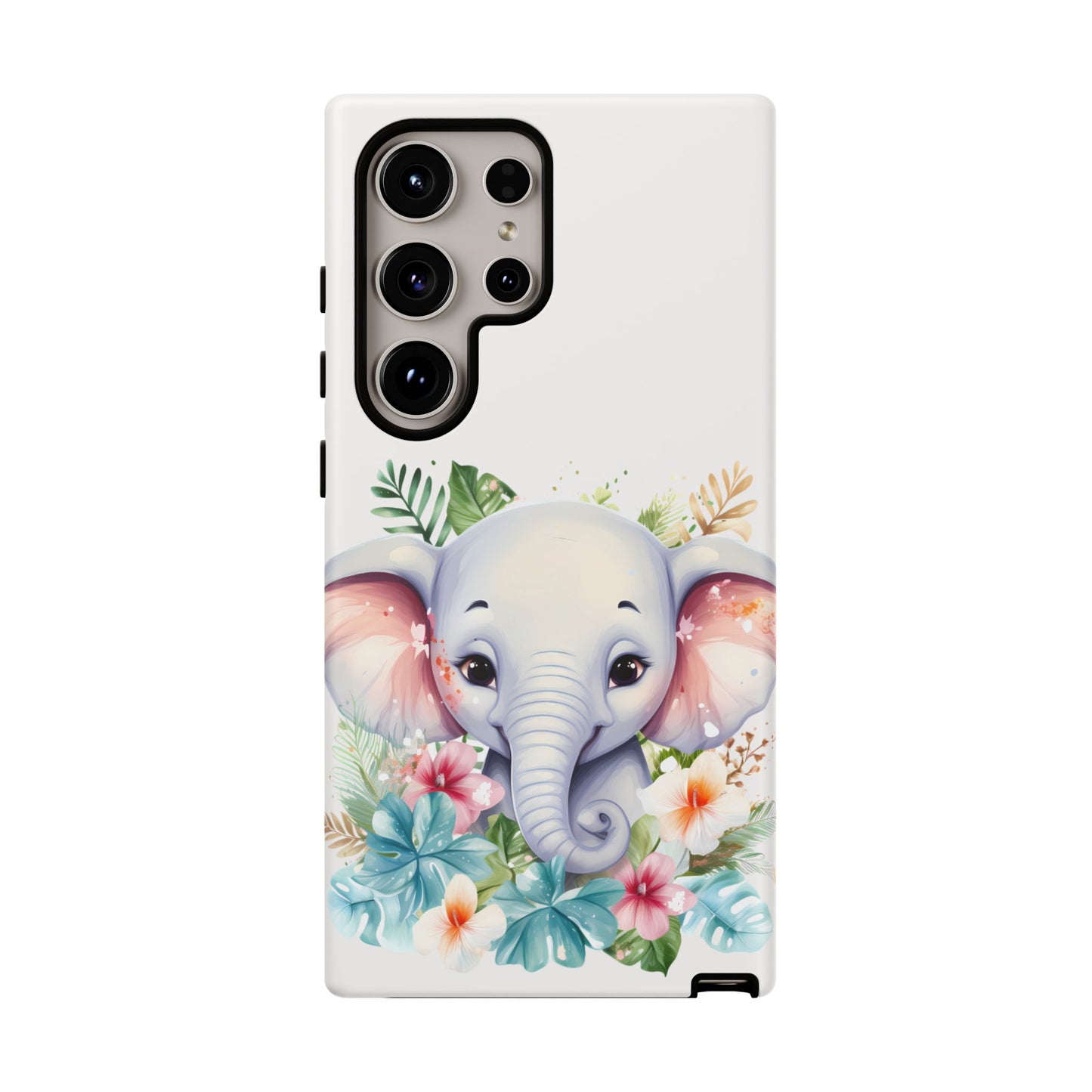 Adorable Baby Elephant Mobile Cover – Floral Fantasy Art