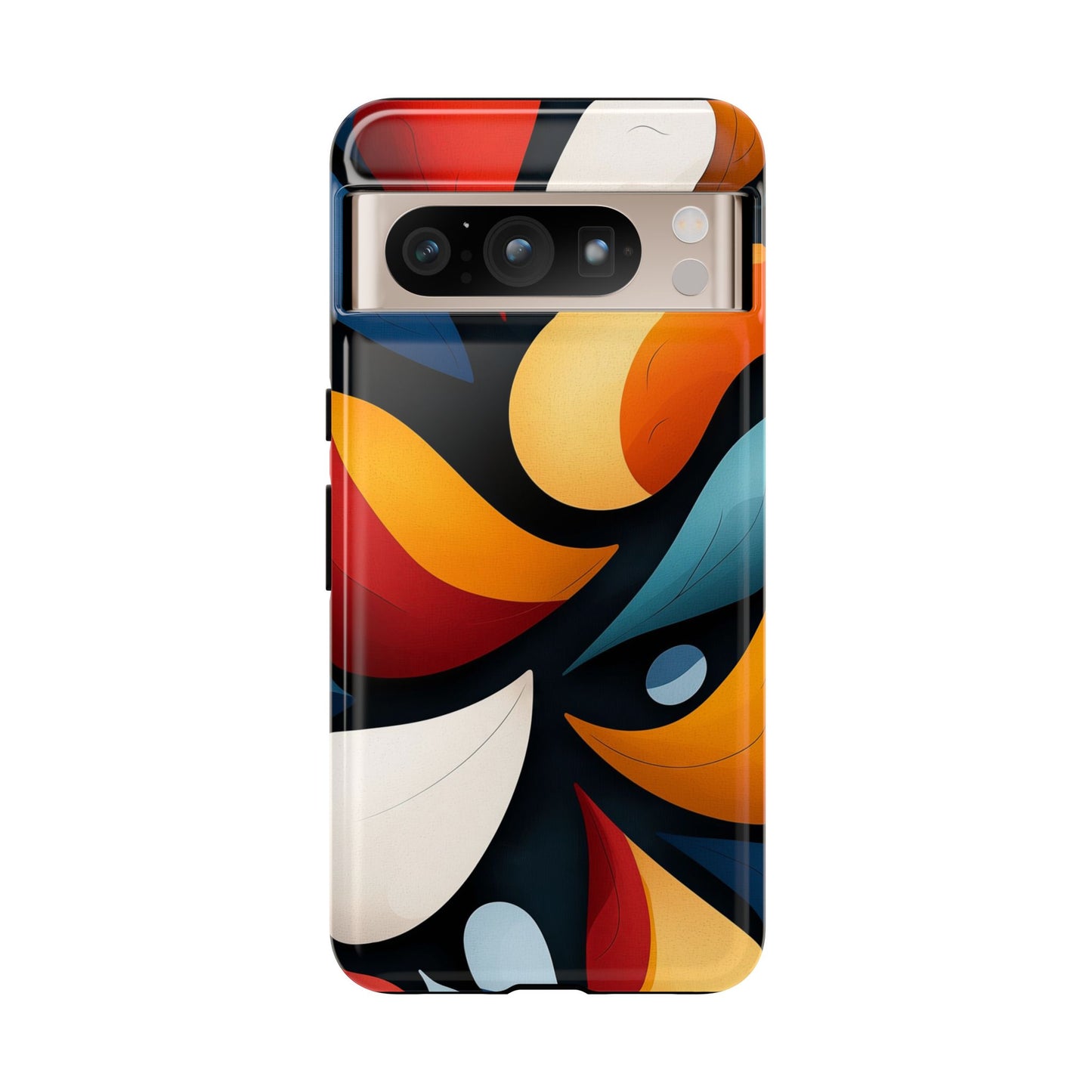 Petal Drift – Modern Abstract Leaf Pattern Phone Case for iPhone, Samsung & Pixel