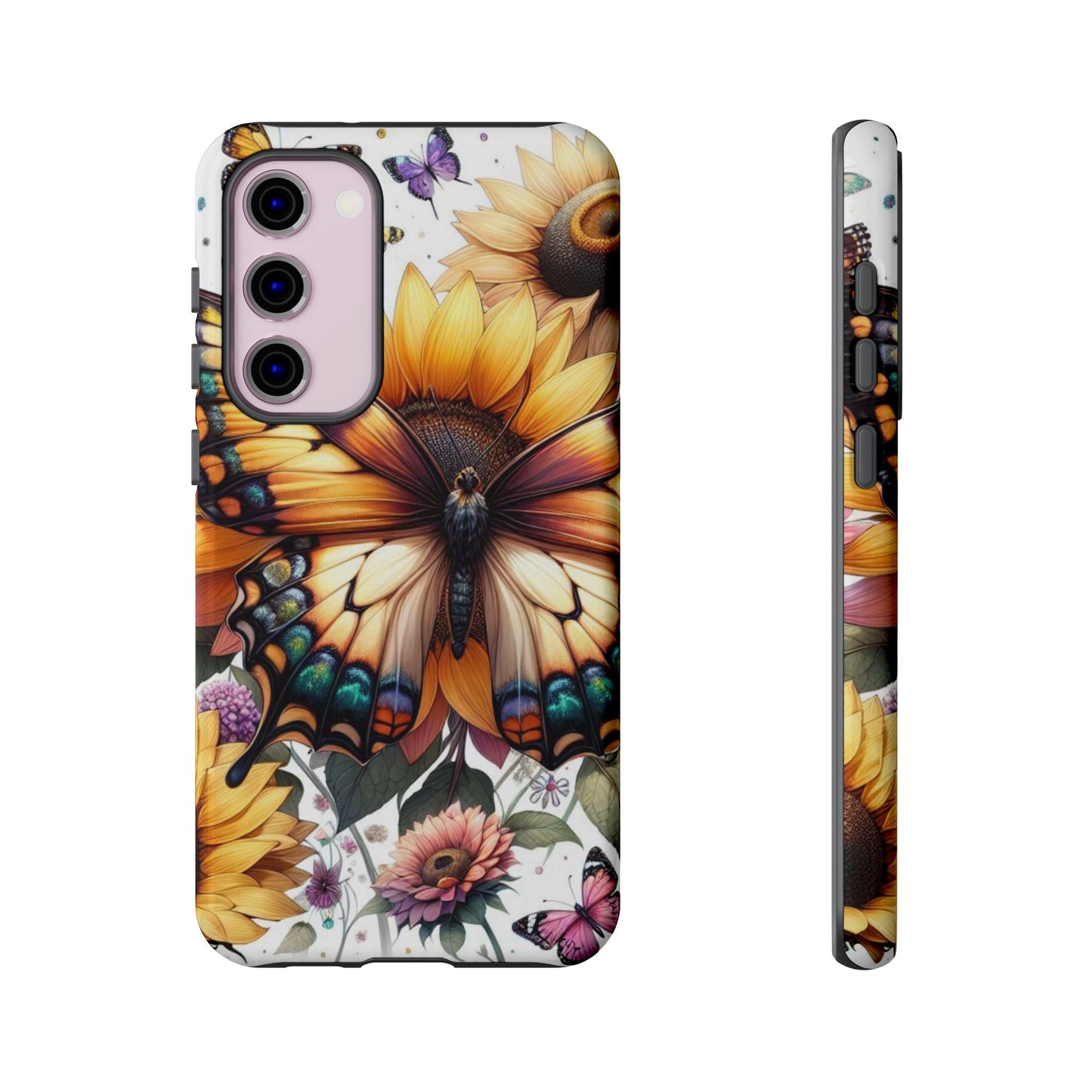 Golden Wings – Sunflower & Butterfly Wonderland Mobile Cover