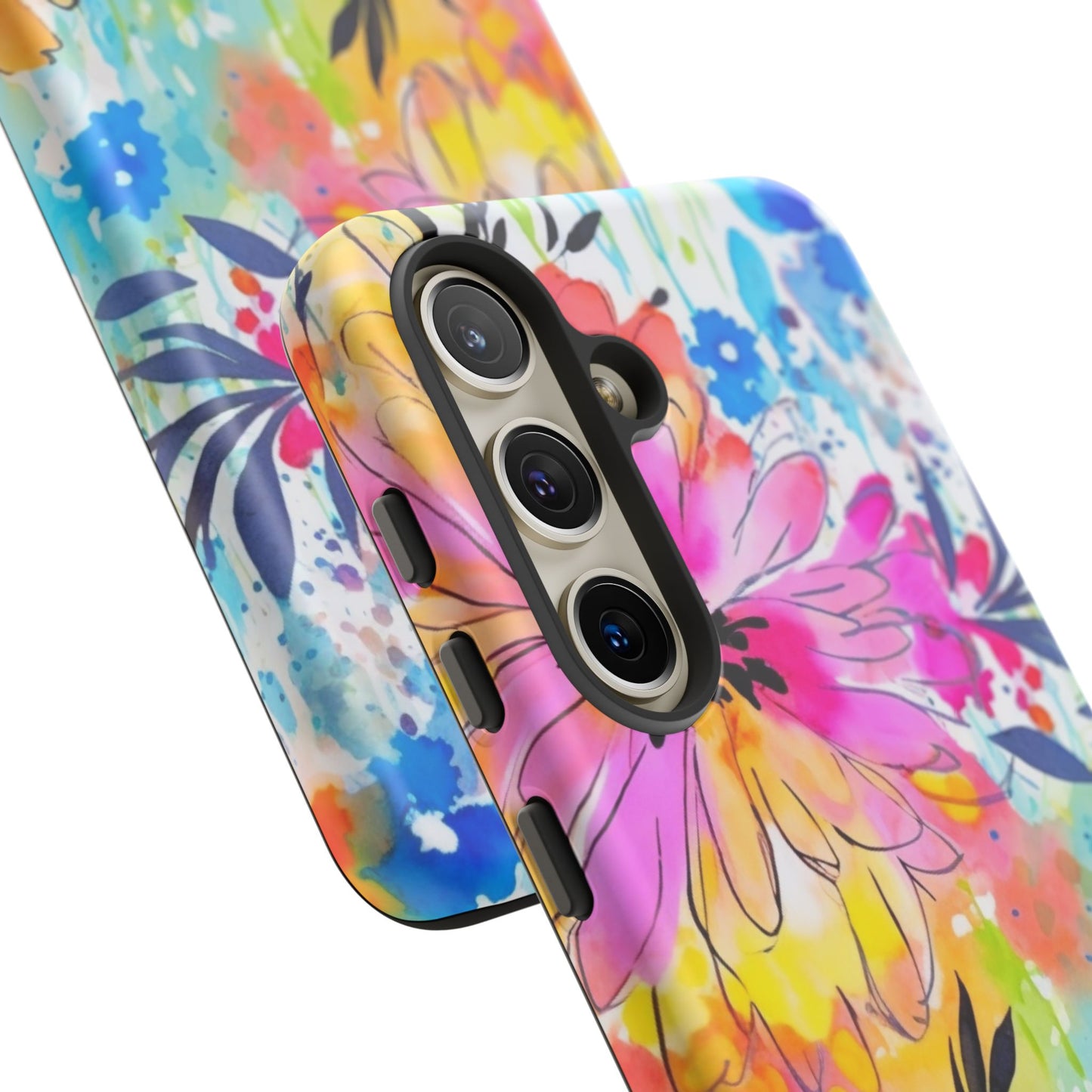 Abstract Watercolor Bloom Phone Case – Expressive & Vibrant